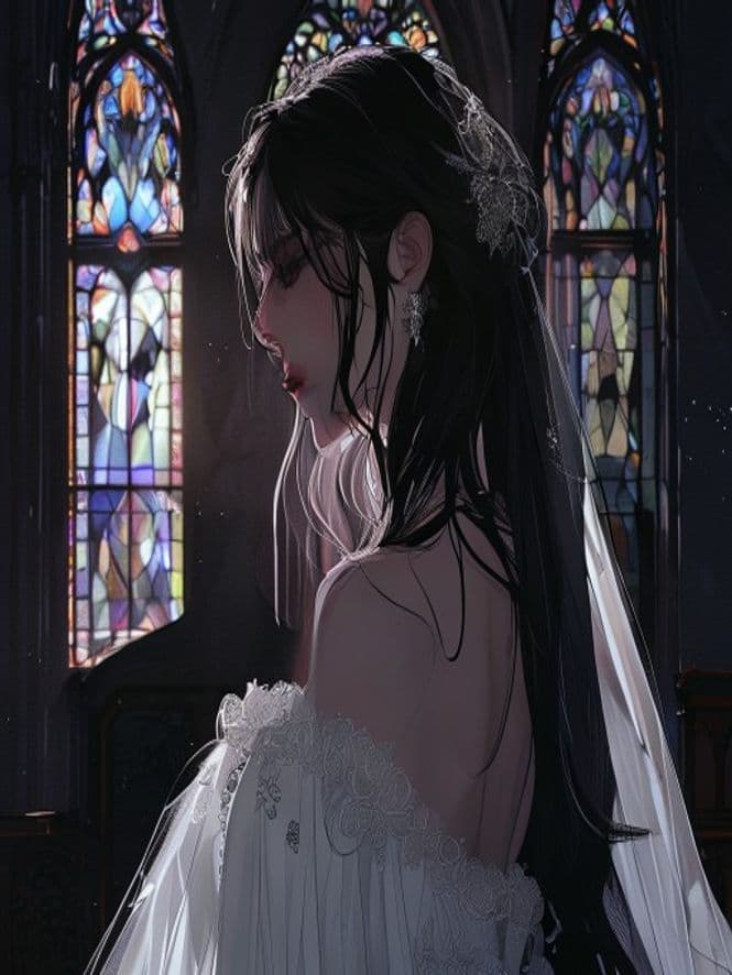 Sera at the altar of St. Cecilia's