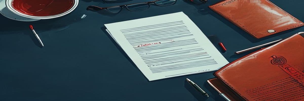 Speech draft covered in red pen corrections, Senate seal watermark